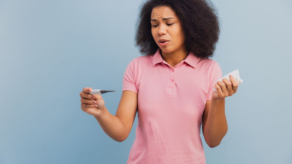 woman pregnancy test confused